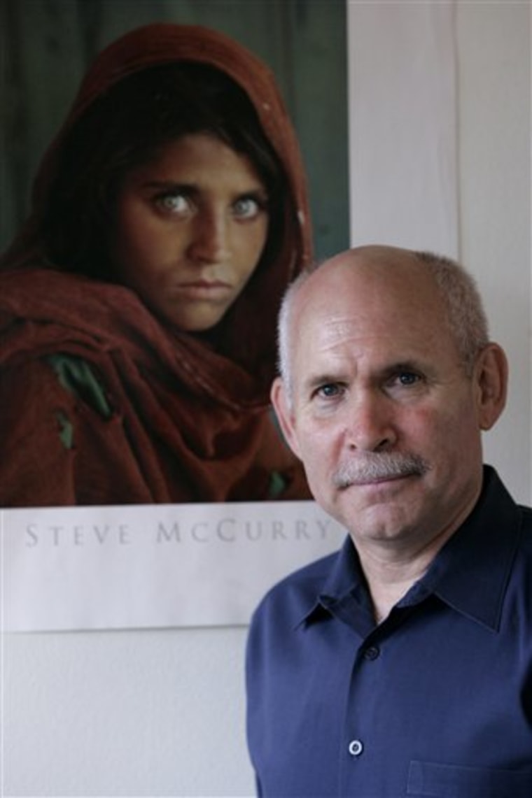 In 1984, Steve McCurry shot a famous portrait of a green-eyed Afghan refugee girl that made the cover of National Geographic.